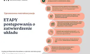 Schemat uproszczonej restrukturyzacji jednoosobowej działalności gospodarczej: etapy postępowania o zatwierdzenie układu.